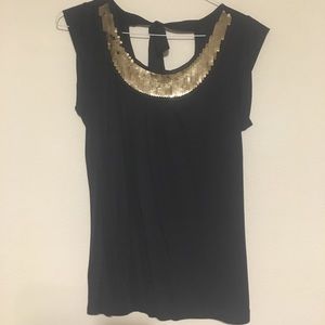 Ann Taylor Loft navy blue blouse. Size small.